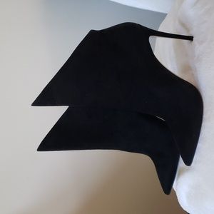 Casadei Ankle Boots, Black Suede, Size 37.5